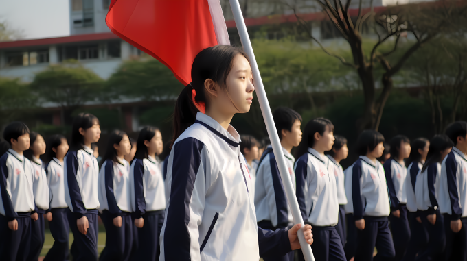 校园运动会女孩高清实拍图