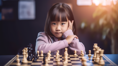 紫金公主下棋摄影图片
