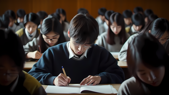 学生考试超清真实摄影图片