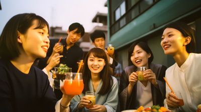 学生聚会欢乐时光摄影图