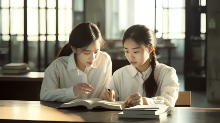 亚洲留学生学习摄影图片