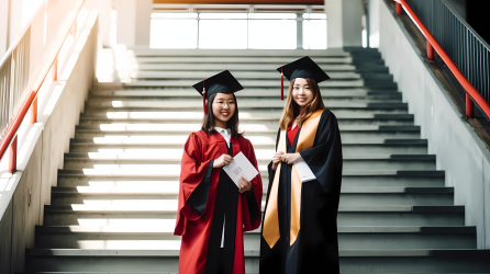 大学毕业生毕业典礼合照高清图