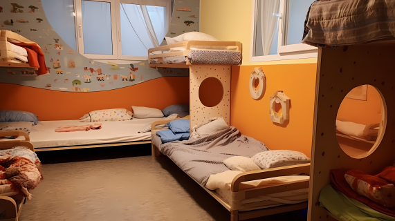 温馨可爱的幼儿园儿童房间高清图