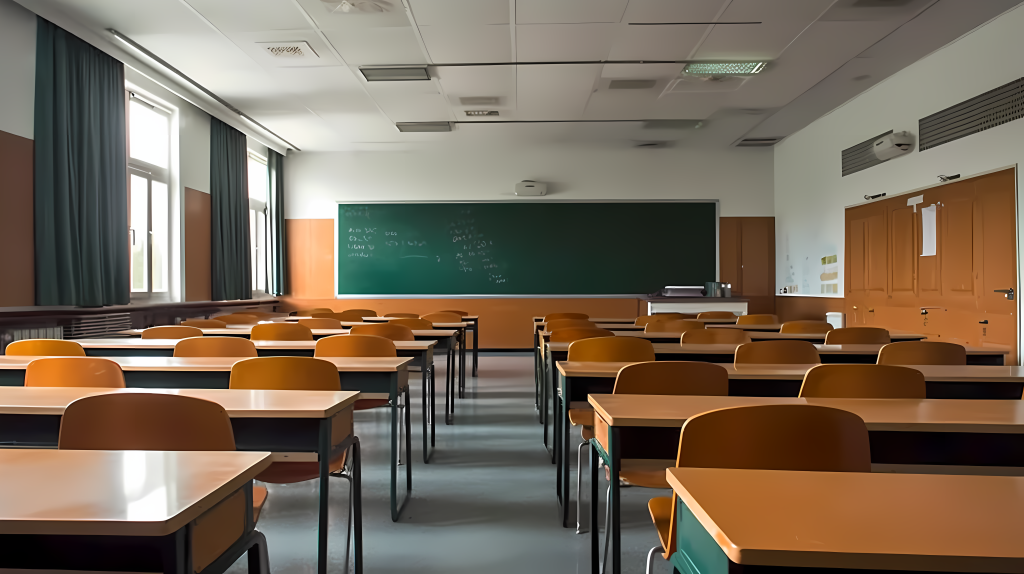 明亮大学教学课堂教室设施摄影图版权图片下载