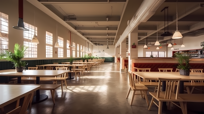大学自助餐厅实拍摄影图
