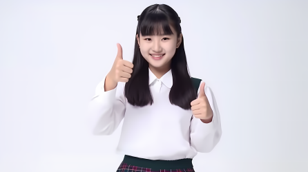 校园女神微笑摄影图