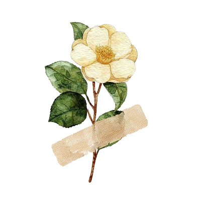 山茶花复古风元素