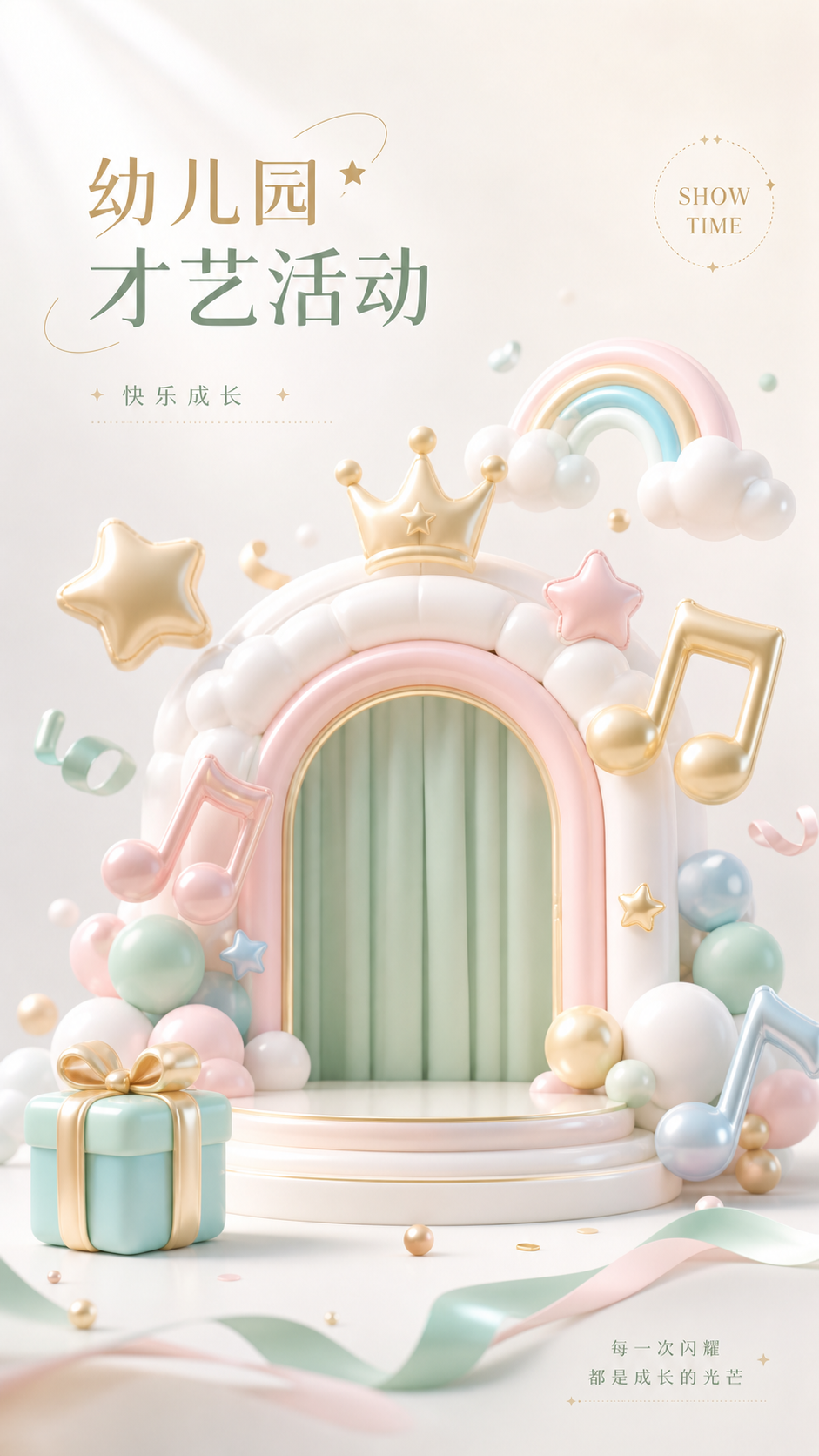 六一儿童节才艺活动宣传手机海报