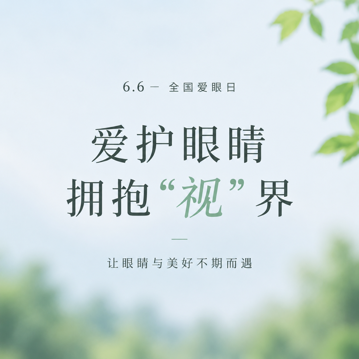 全国爱眼日爱护眼睛微信公众号次图