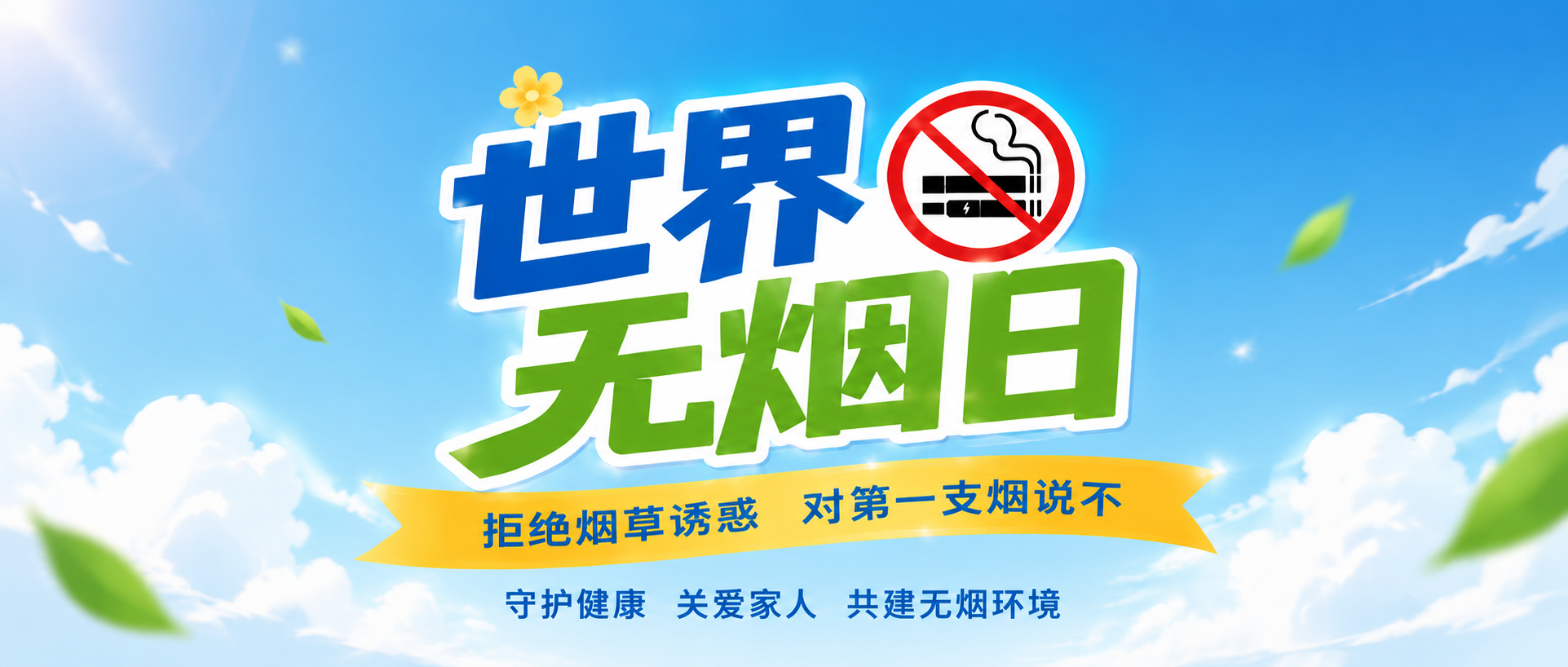 世界无烟日守护健康微信公众号首图