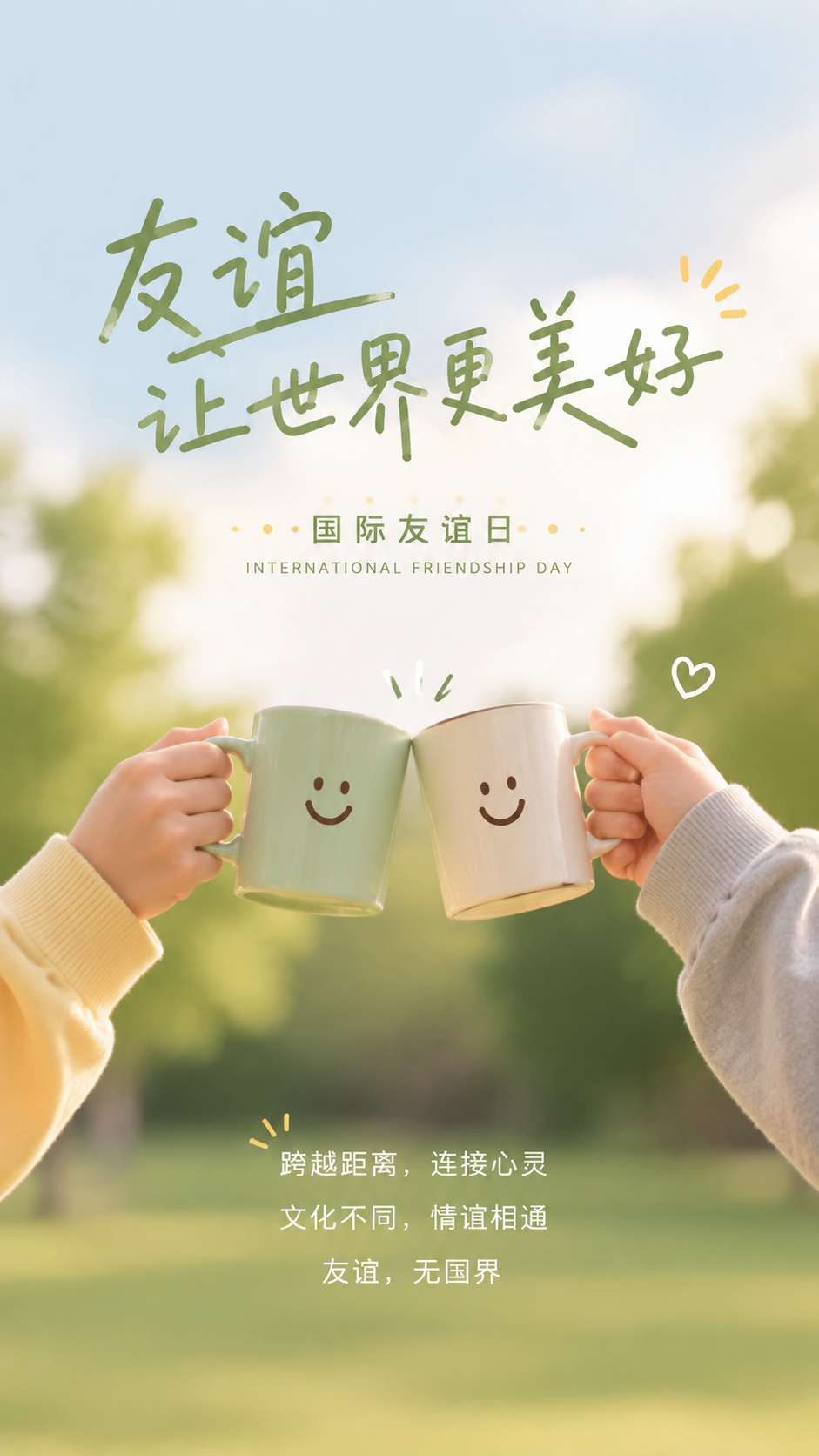 国际友谊日让世界更美好手机海报