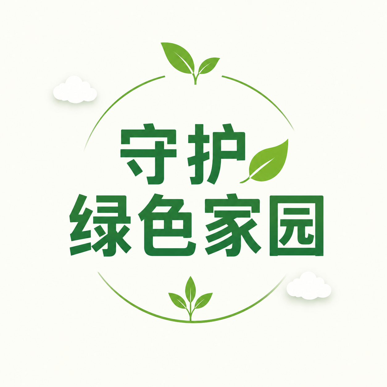 守护绿色家园简约微信公众号次图