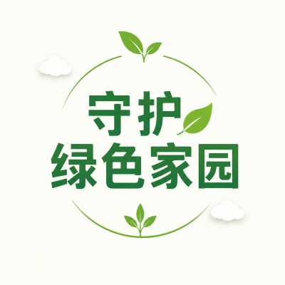 守护绿色家园简约微信公众号次图