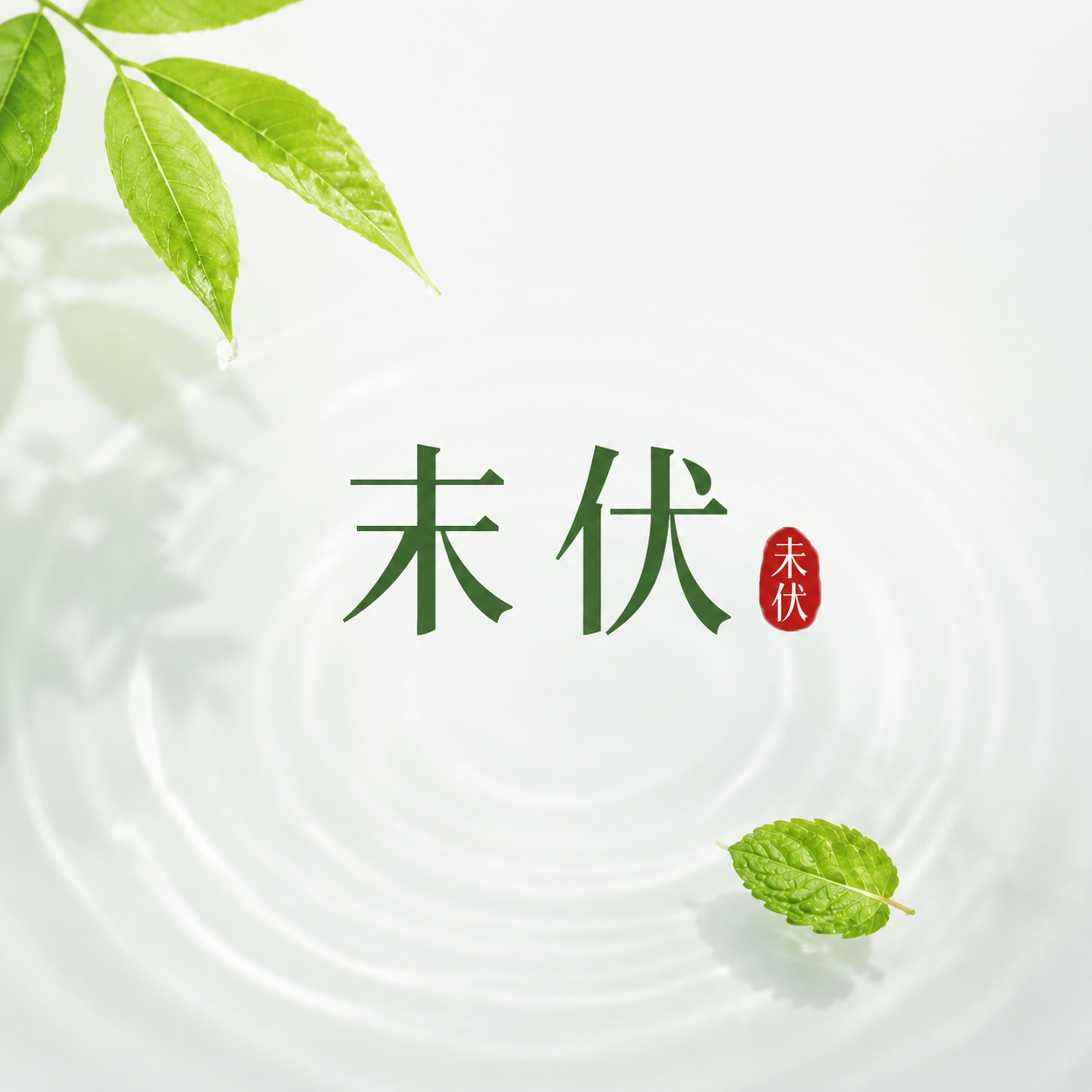 末伏清茶消暑简约微信公众号次图