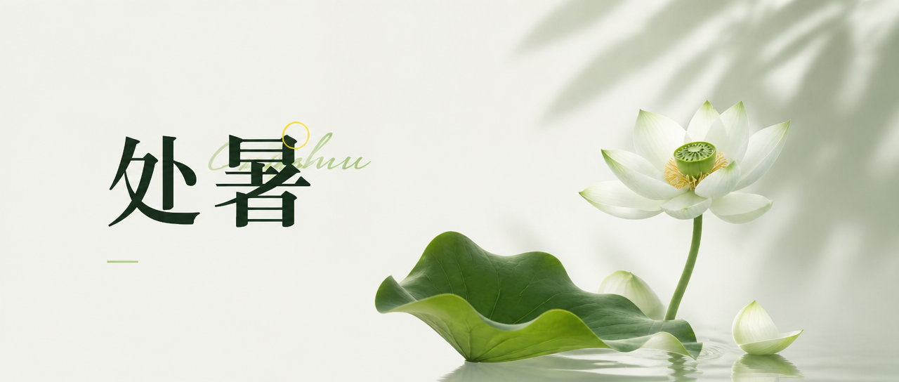今日处暑夏敛秋生微信公众号首图