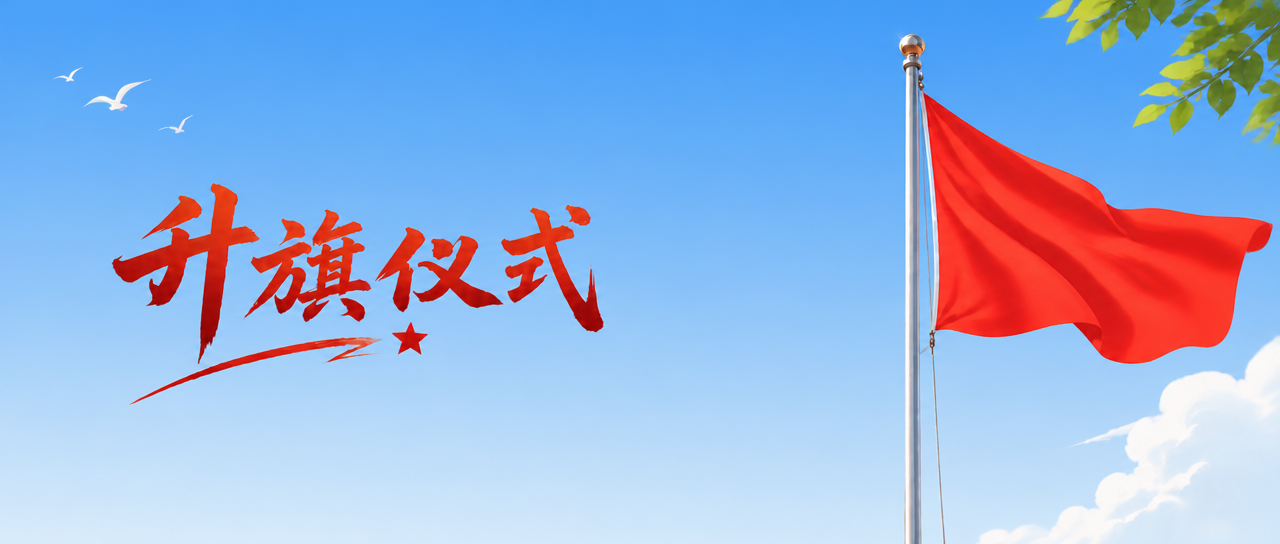 升旗仪式肃立端庄微信公众号首图