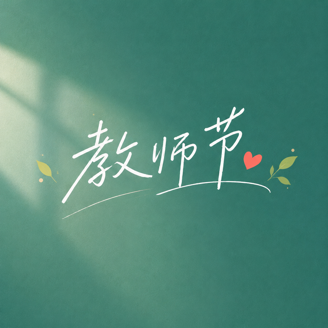 教师节快乐简约微信公众号次图