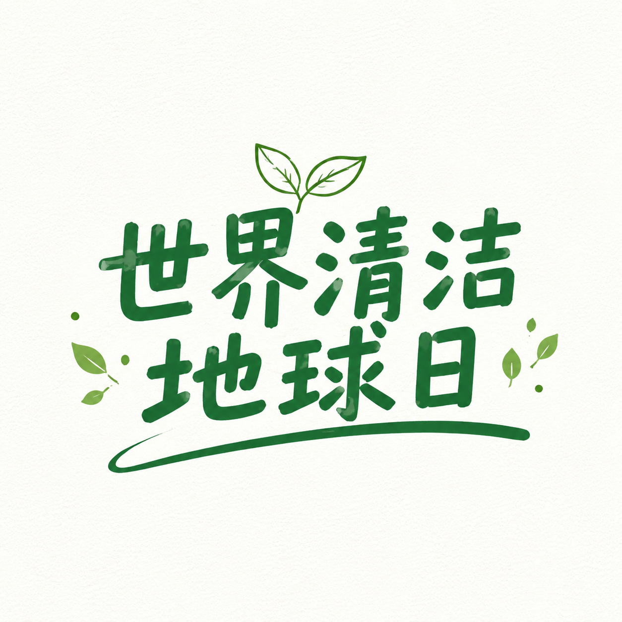 世界清洁地球日极简风微信公众号次图