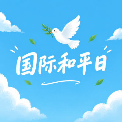 国际和平日卡通风微信公众号次图