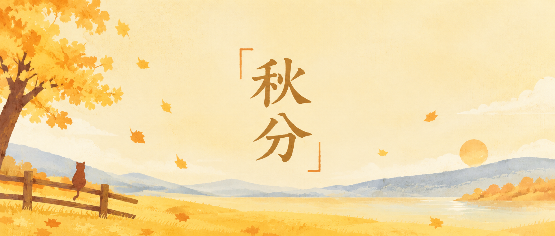 秋分节气国风创意微信公众号首图