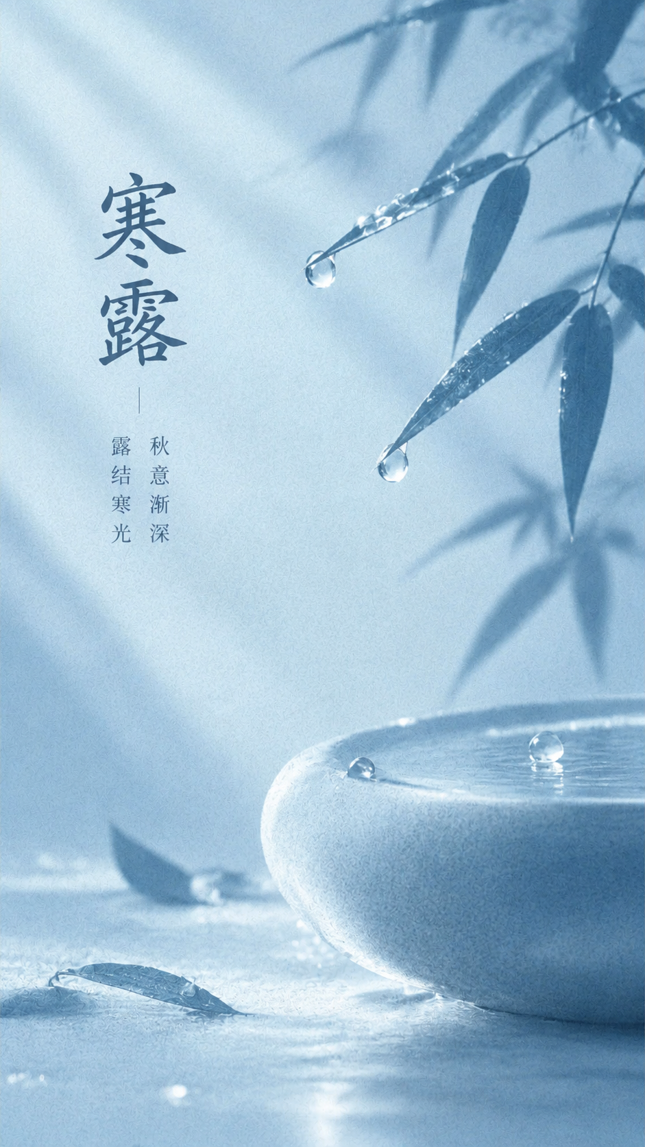 寒露时节善养身心创意手机海报