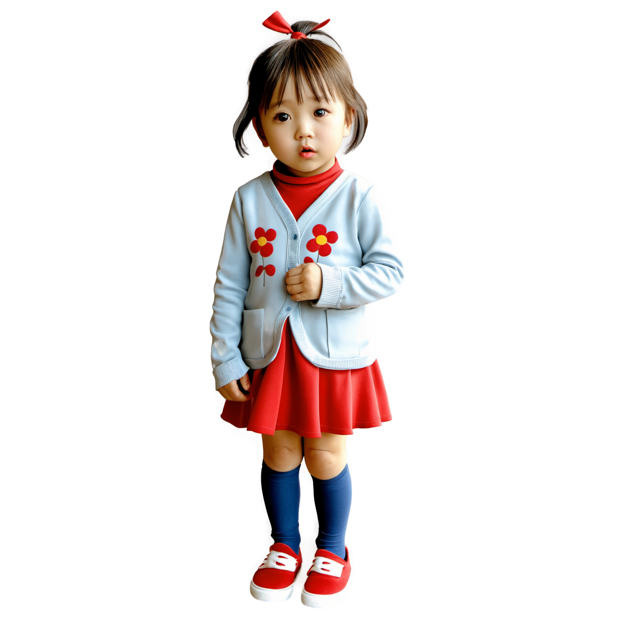 可爱插画小女孩素材