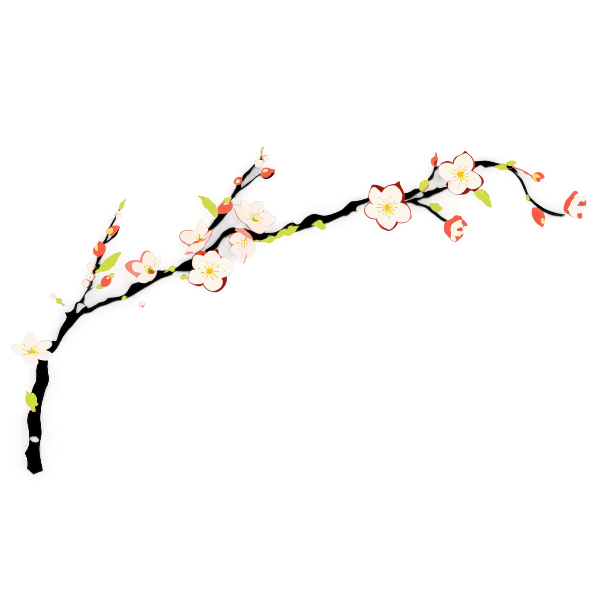 梅花插画素材
