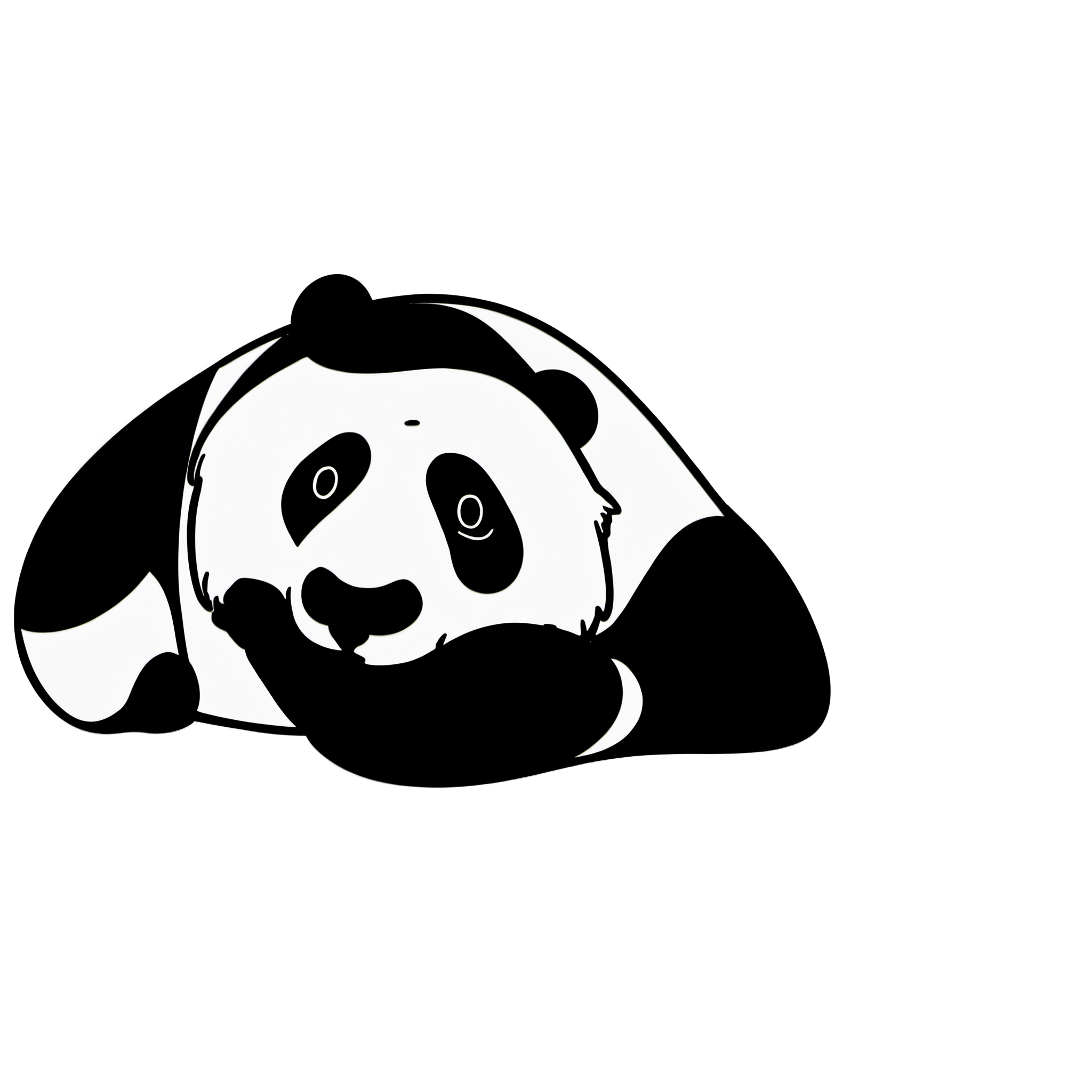 熊猫插画手绘素材