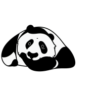 熊猫插画手绘素材