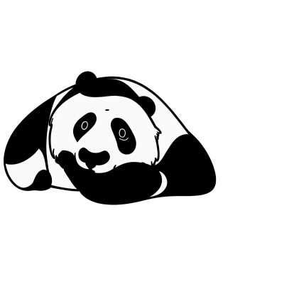 熊猫插画手绘素材