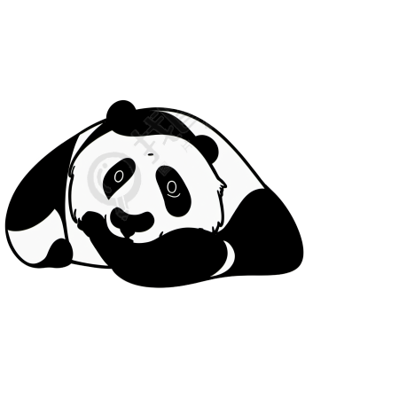 熊猫插画手绘素材