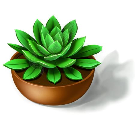 多肉植物插画素材