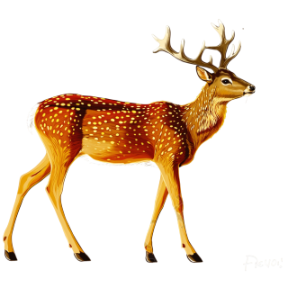 鹿插画素材