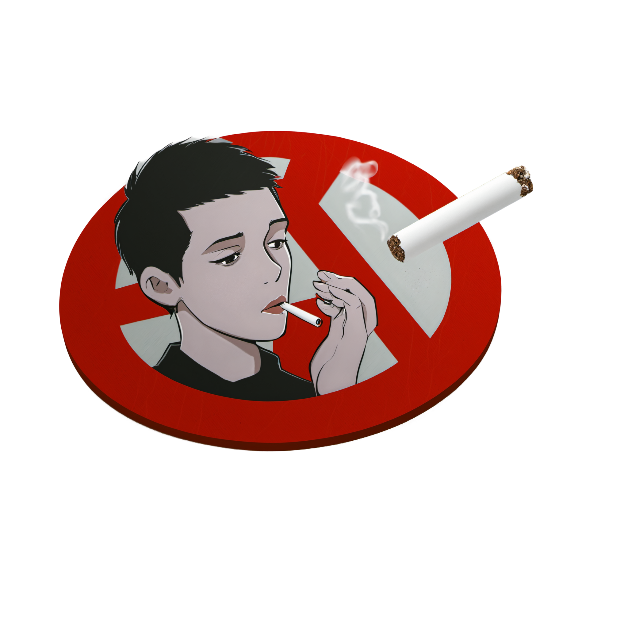 禁烟插画素材