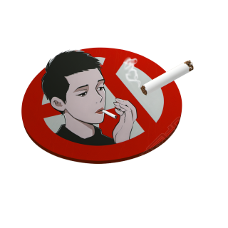 禁烟插画素材