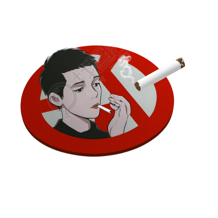 禁烟插画素材