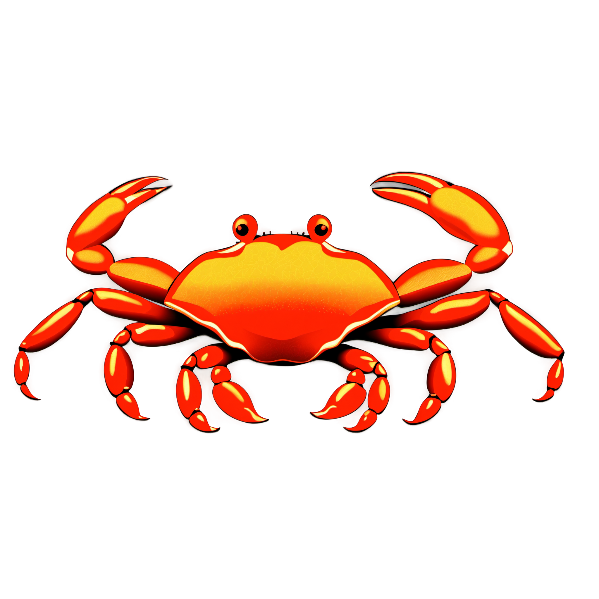 插画螃蟹PNG素材