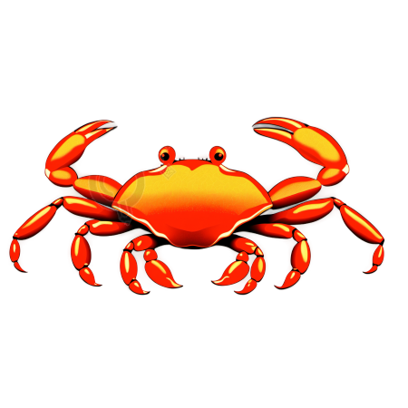 插画螃蟹PNG素材
