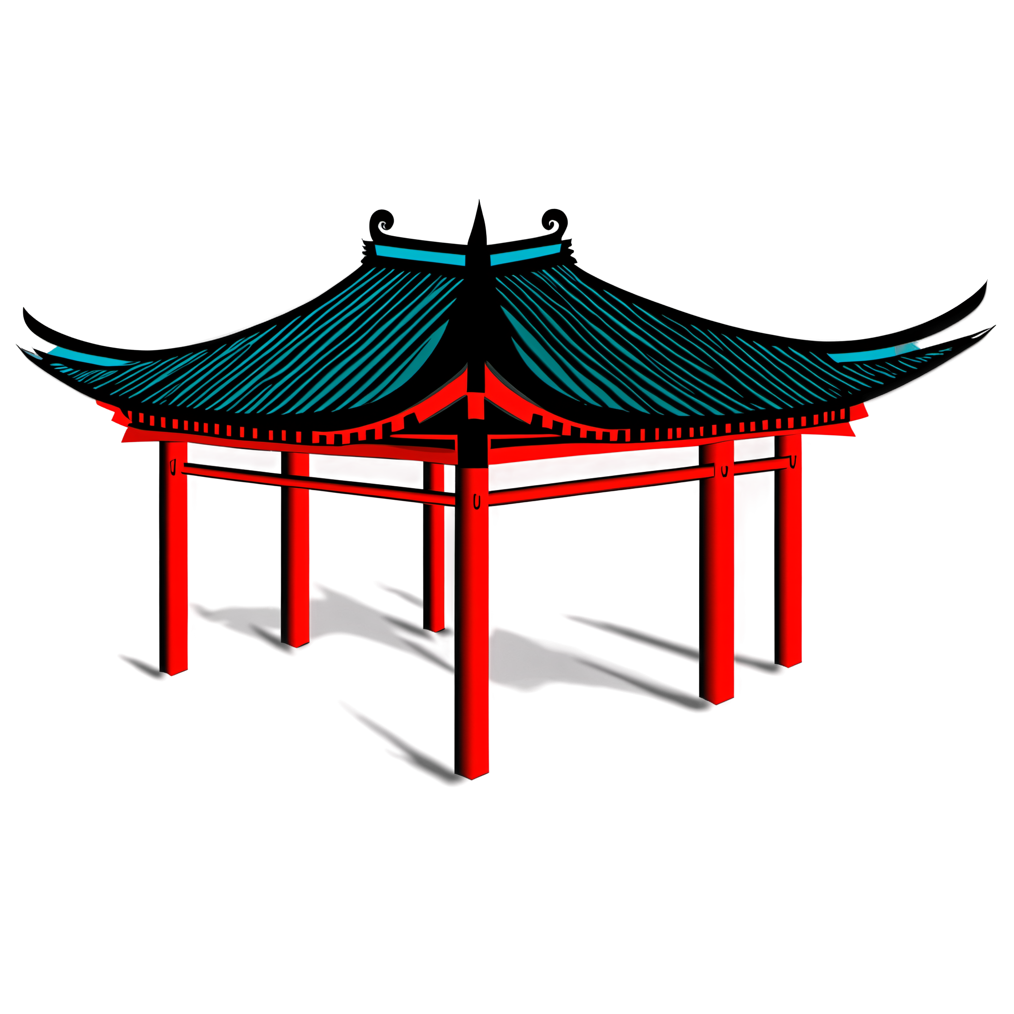 滕王阁插图素材