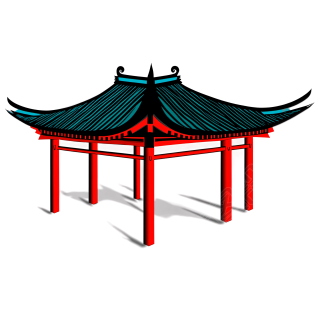 滕王阁插图素材
