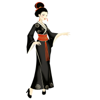 古代服饰美女插画素材下载