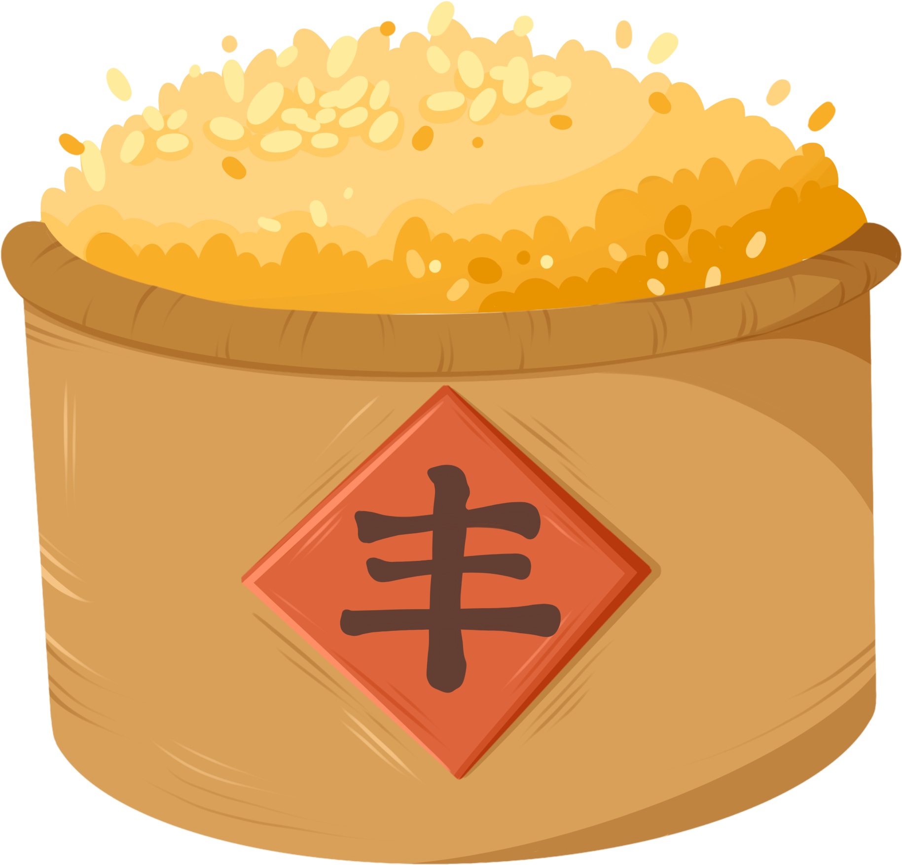 粮食丰收图片插画简单制作步骤！