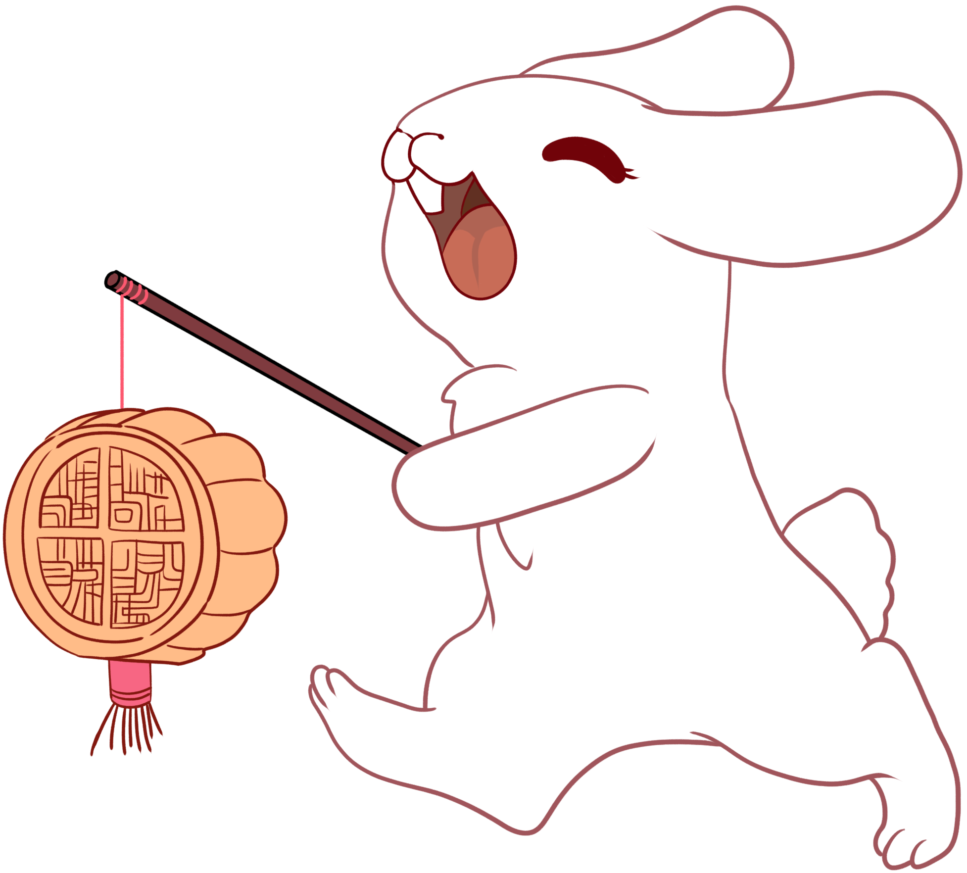 小兔子月饼画画如何绘制?