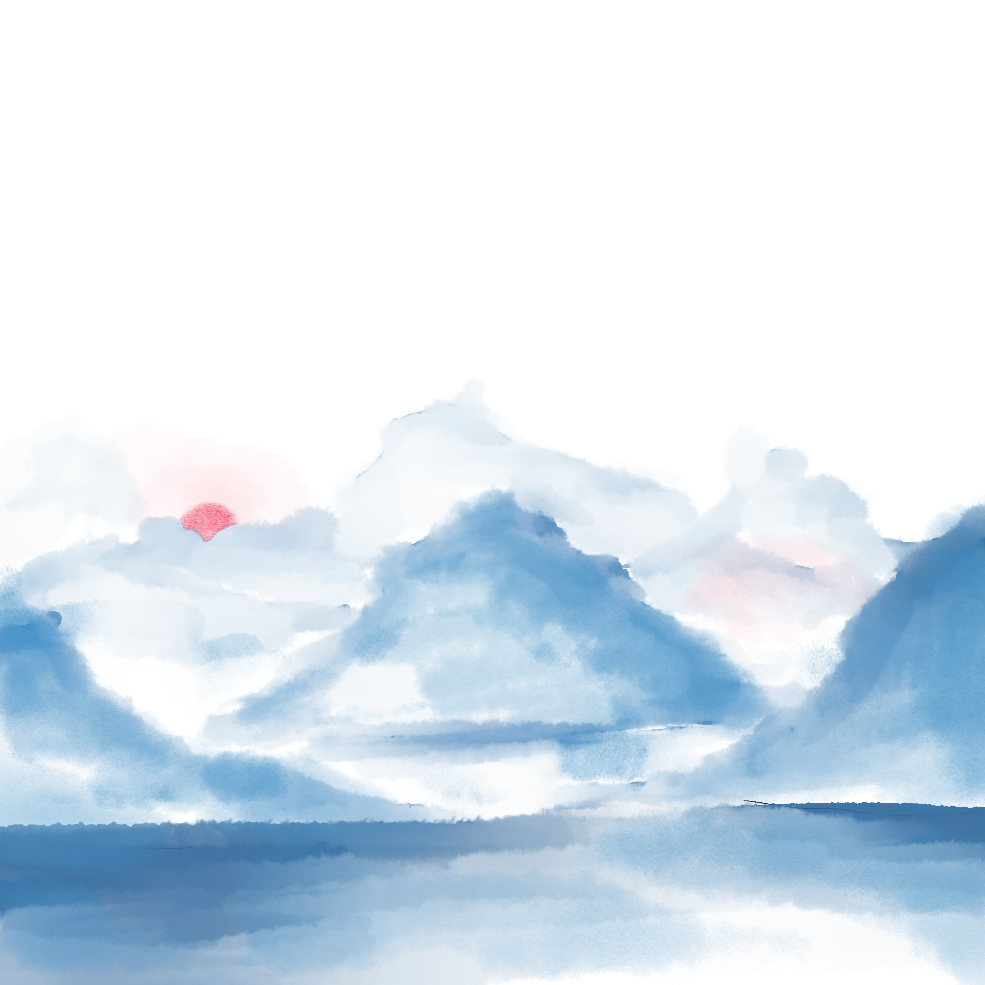 水墨风景图片素材高清怎样画？