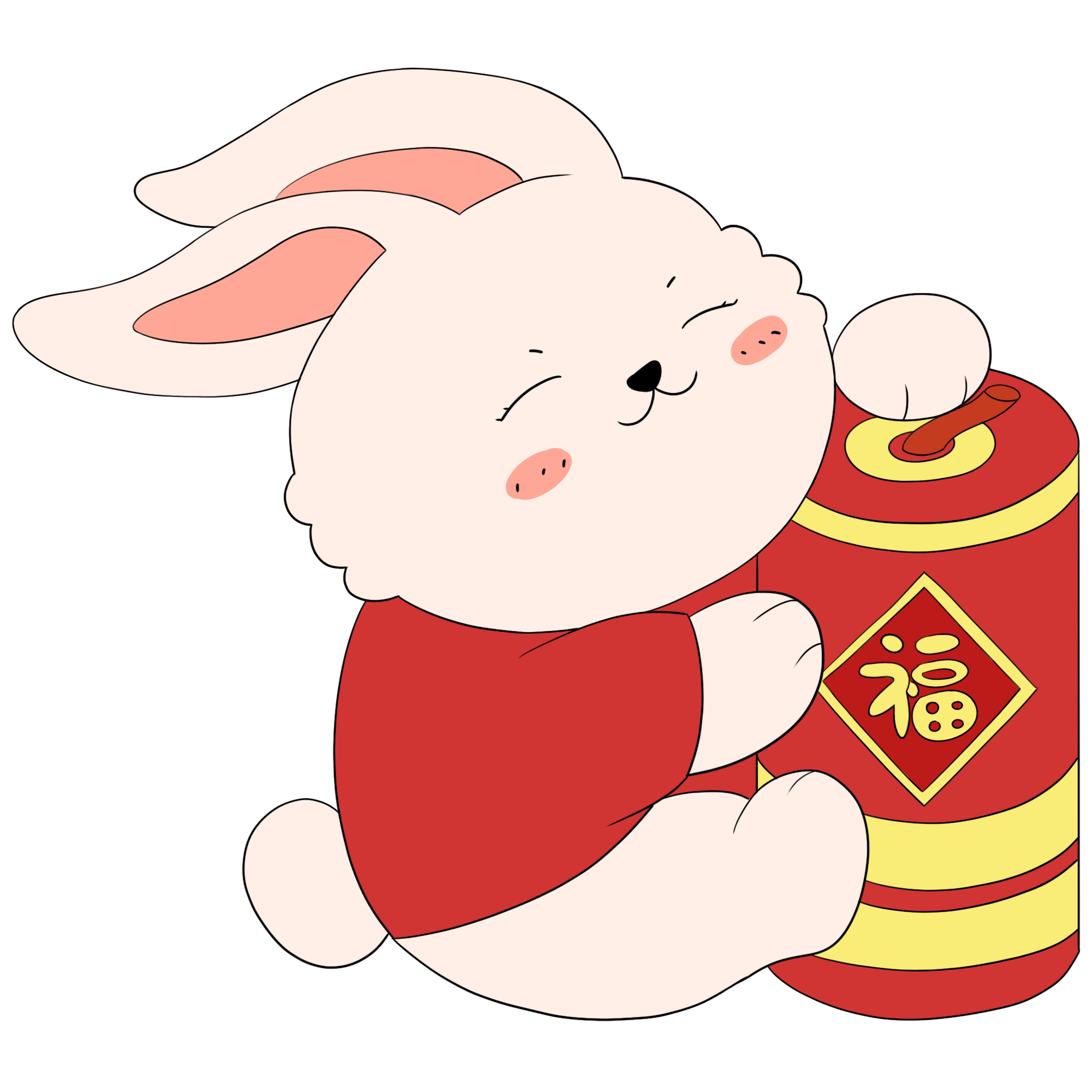 兔年形象图片绘画作品如何制作?