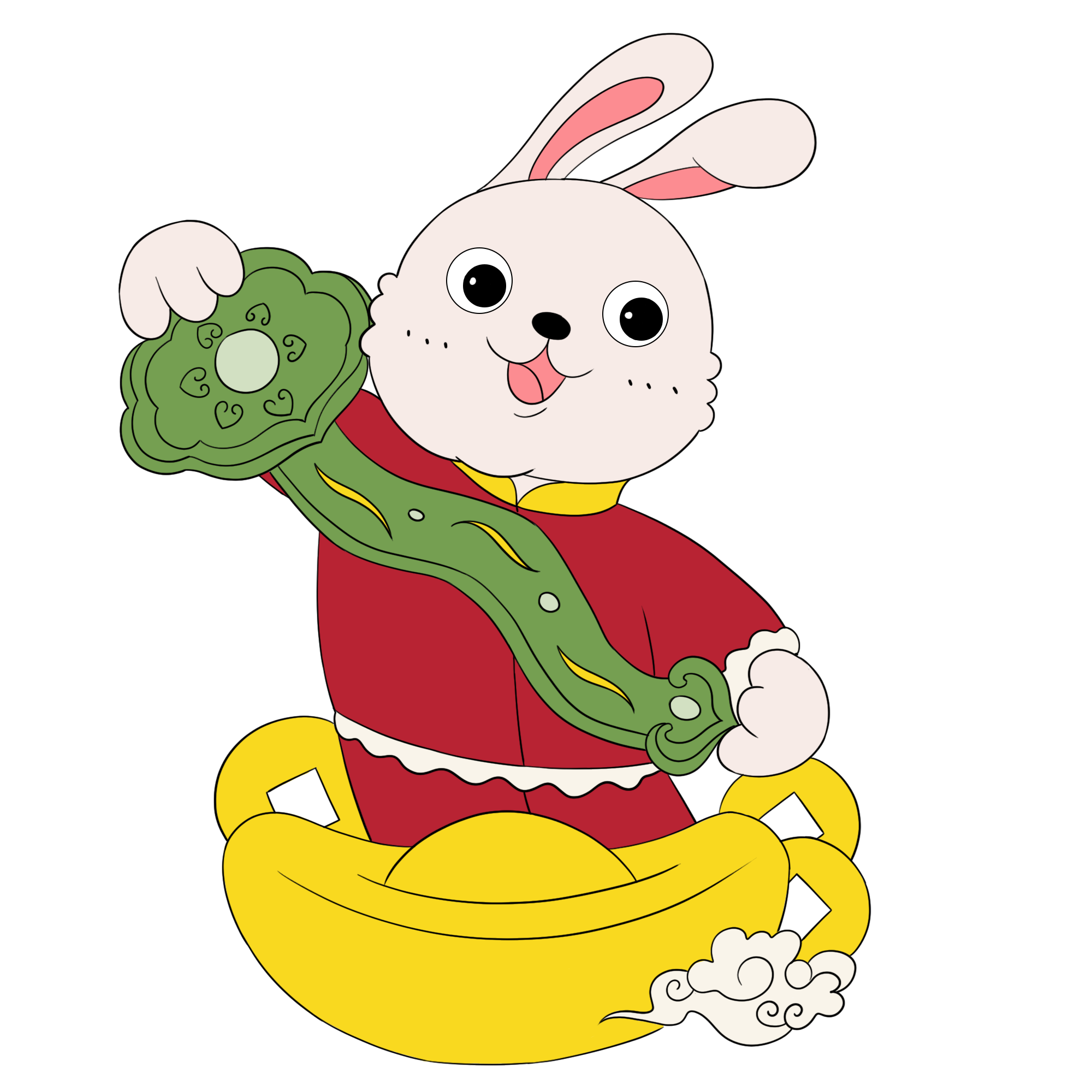 兔年形象图片素材高清如何制作?