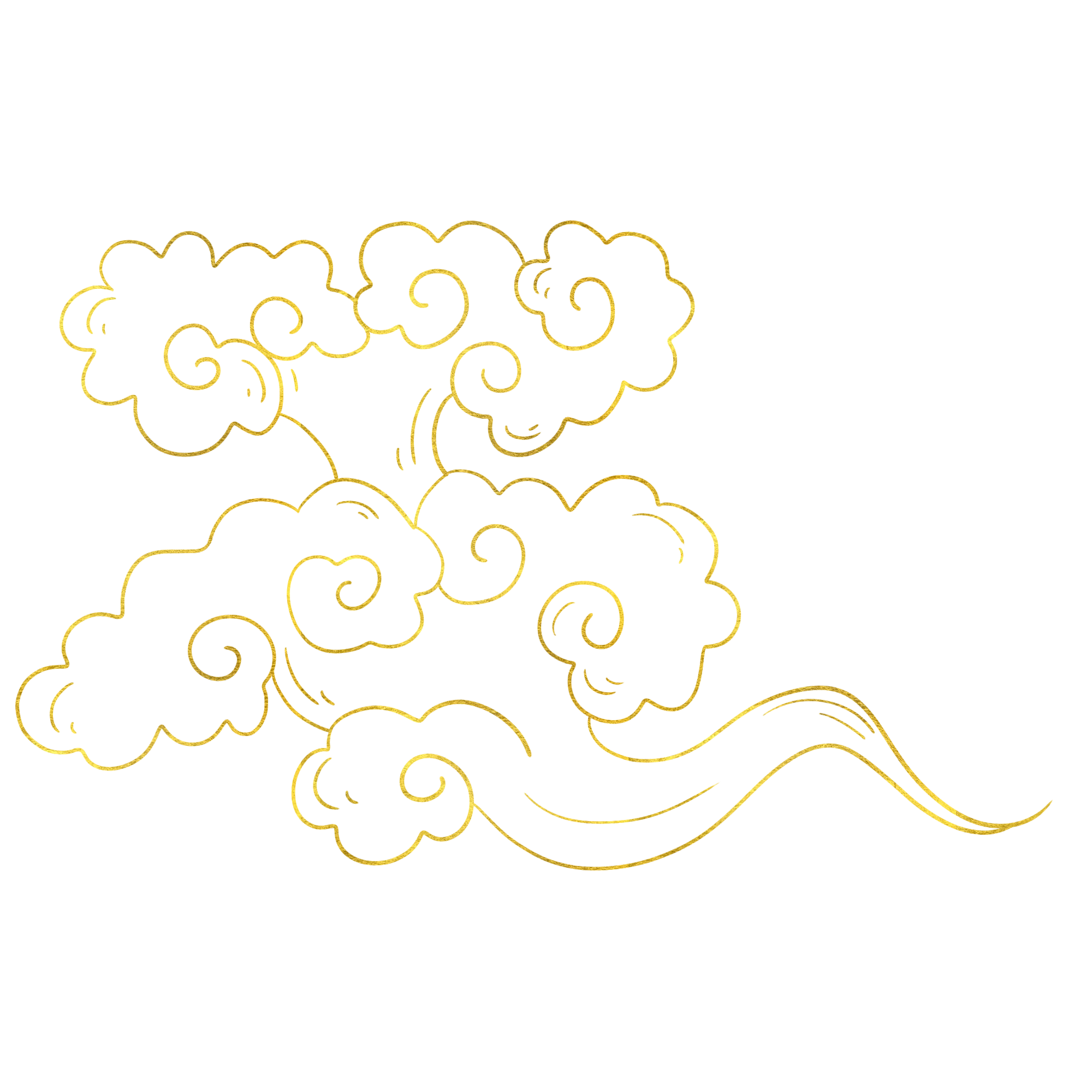 国潮祥云图片素材高清怎样画？
