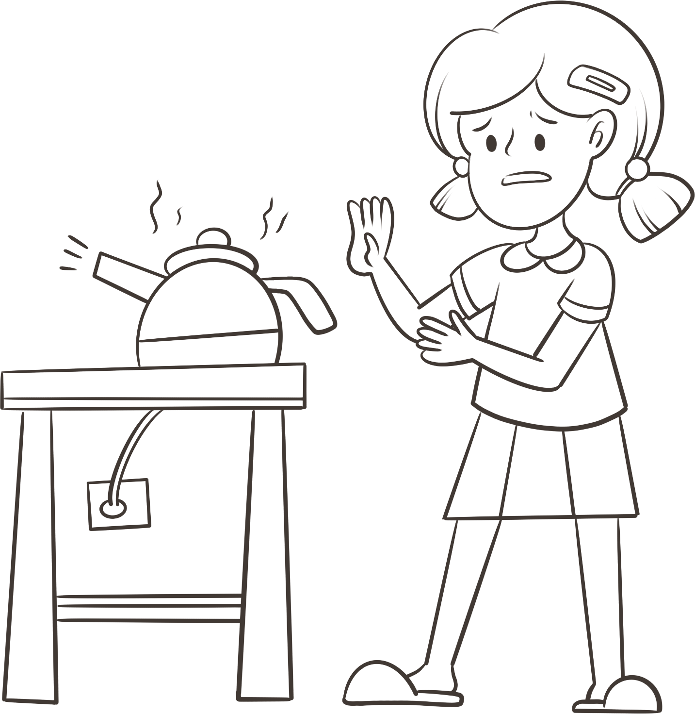 防烫伤图片插画大全怎么画?