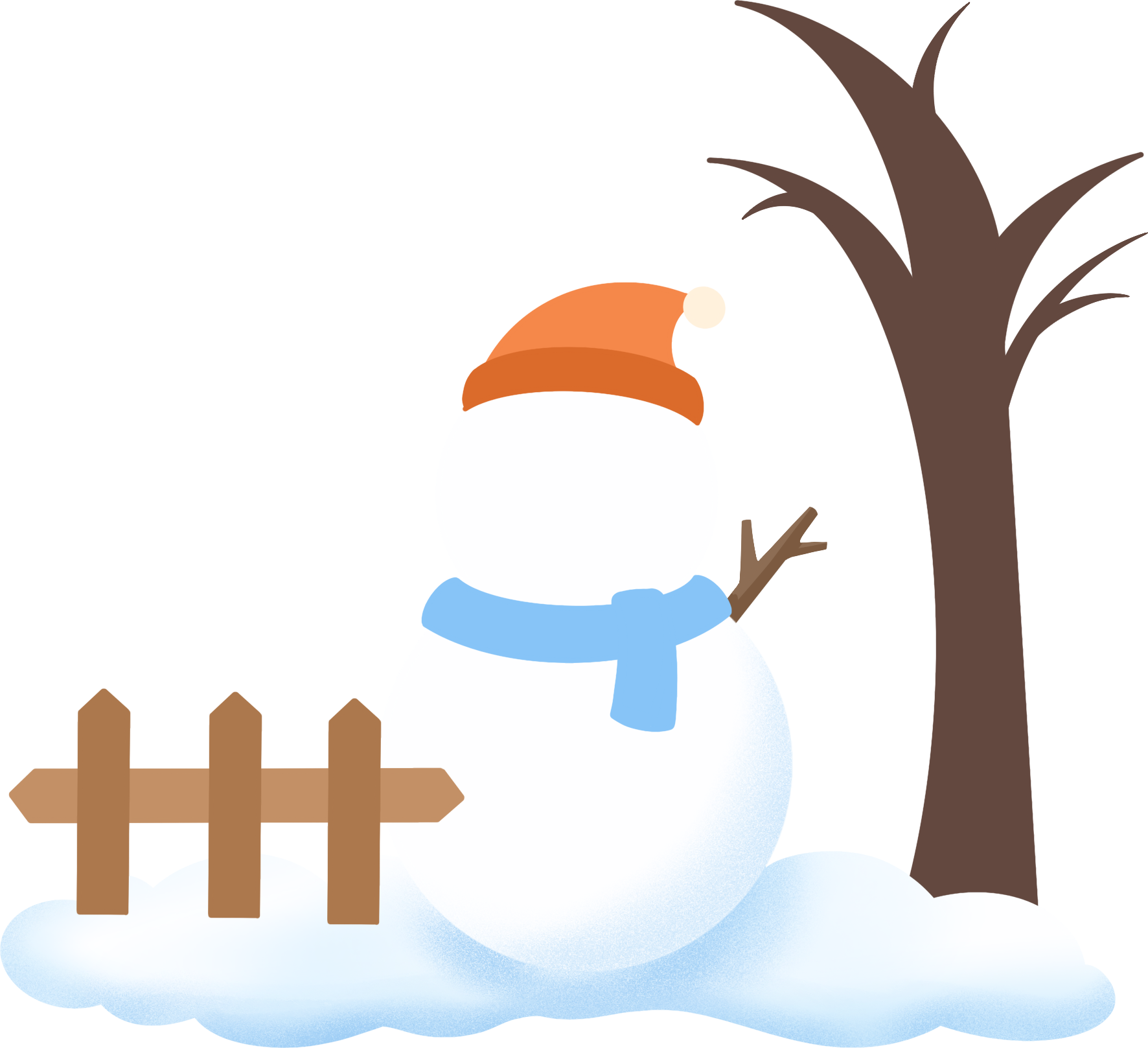 围栏女孩堆雪人图片素材视频怎样画？