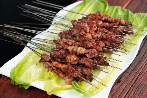 碳烤香辣牛肉串